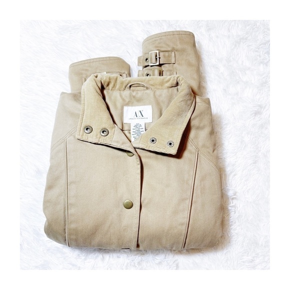 A Girl Thing Jackets & Blazers - Armani Exchange Beige Button Up Jacket SZ XS